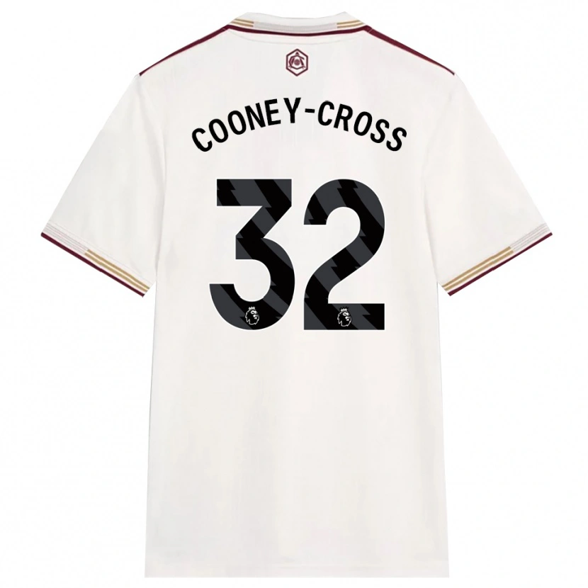 Danxen Mænd Kyra Cooney-Cross #32 Off White Bourgogne Tredje Sæt Spillertrøjer 2025/26 Trøje T-Shirt