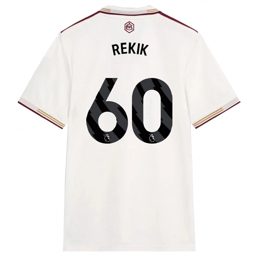 Danxen Mænd Omar Rekik #60 Off White Bourgogne Tredje Sæt Spillertrøjer 2025/26 Trøje T-Shirt