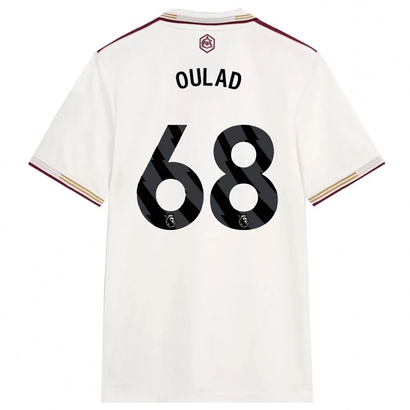 Danxen Mænd Salah-Eddine Oulad M'hand #68 Off White Bourgogne Tredje Sæt Spillertrøjer 2025/26 Trøje T-Shirt