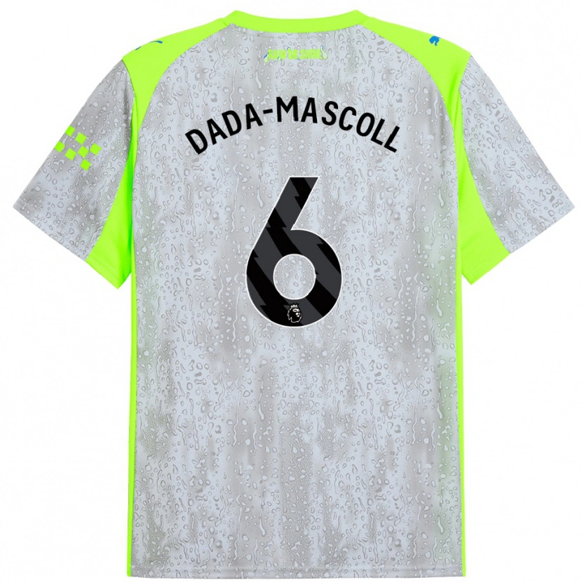 Danxen Mænd Isaiah Dada-Mascoll #6 Grå Gul Tredje Sæt Spillertrøjer 2025/26 Trøje T-Shirt