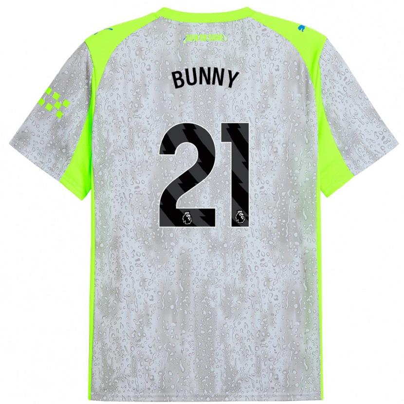 Danxen Mænd Khadija Shaw #21 Grå Gul Tredje Sæt Spillertrøjer 2025/26 Trøje T-Shirt