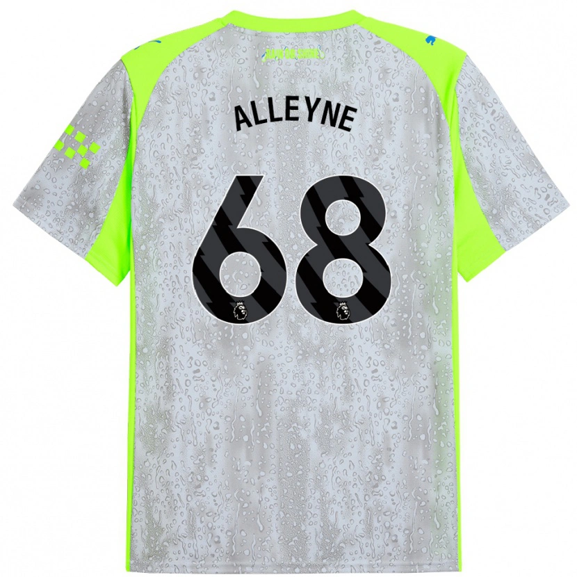 Danxen Mænd Max Alleyne #68 Grå Gul Tredje Sæt Spillertrøjer 2025/26 Trøje T-Shirt