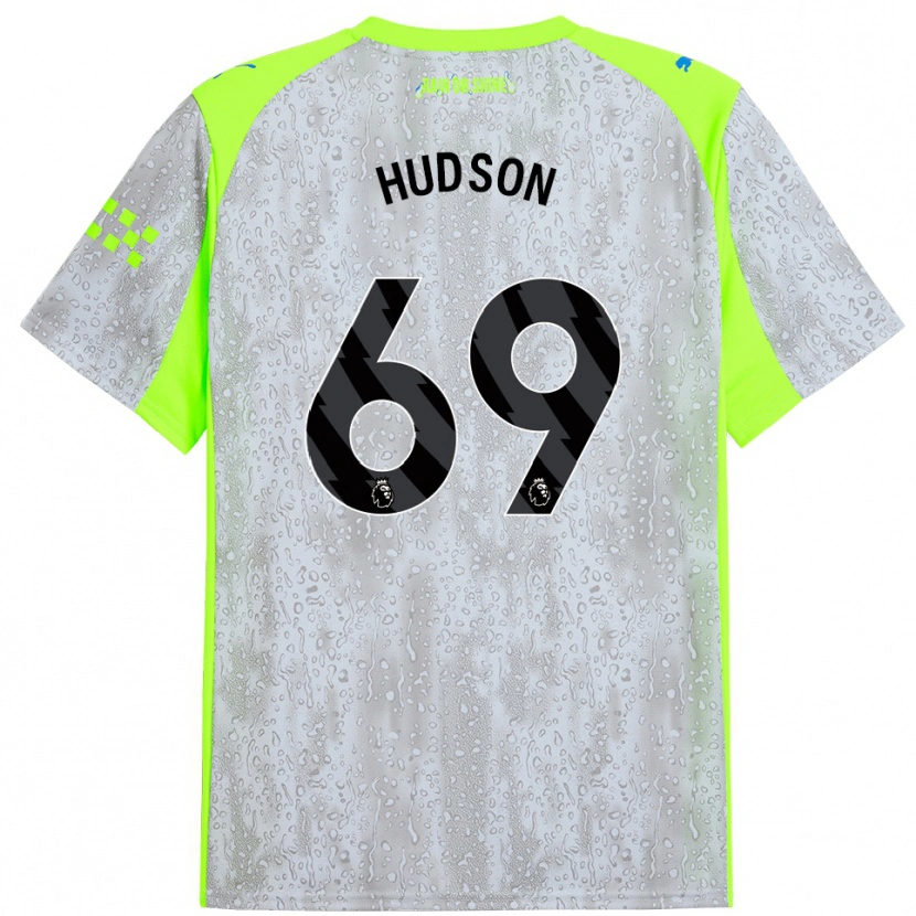 Danxen Mænd Max Hudson #69 Grå Gul Tredje Sæt Spillertrøjer 2025/26 Trøje T-Shirt
