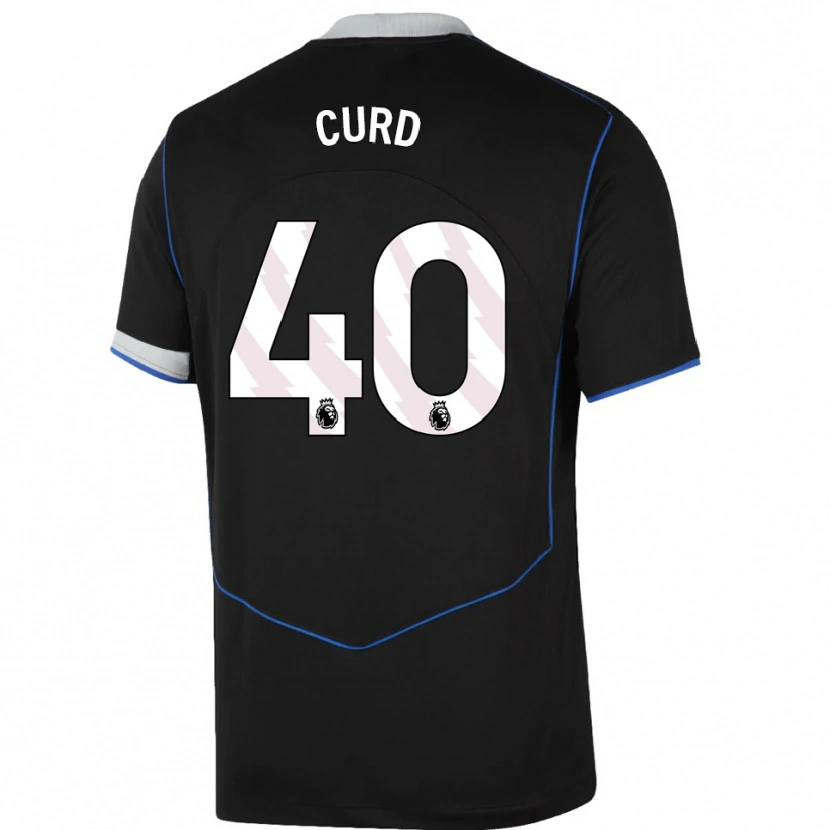 Danxen Mænd Ted Curd #40 Sort Blå Sølv Tredje Sæt Spillertrøjer 2025/26 Trøje T-Shirt