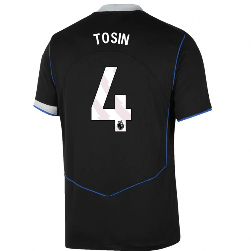 Danxen Mænd Tosin Adarabioyo #4 Sort Blå Sølv Tredje Sæt Spillertrøjer 2025/26 Trøje T-Shirt