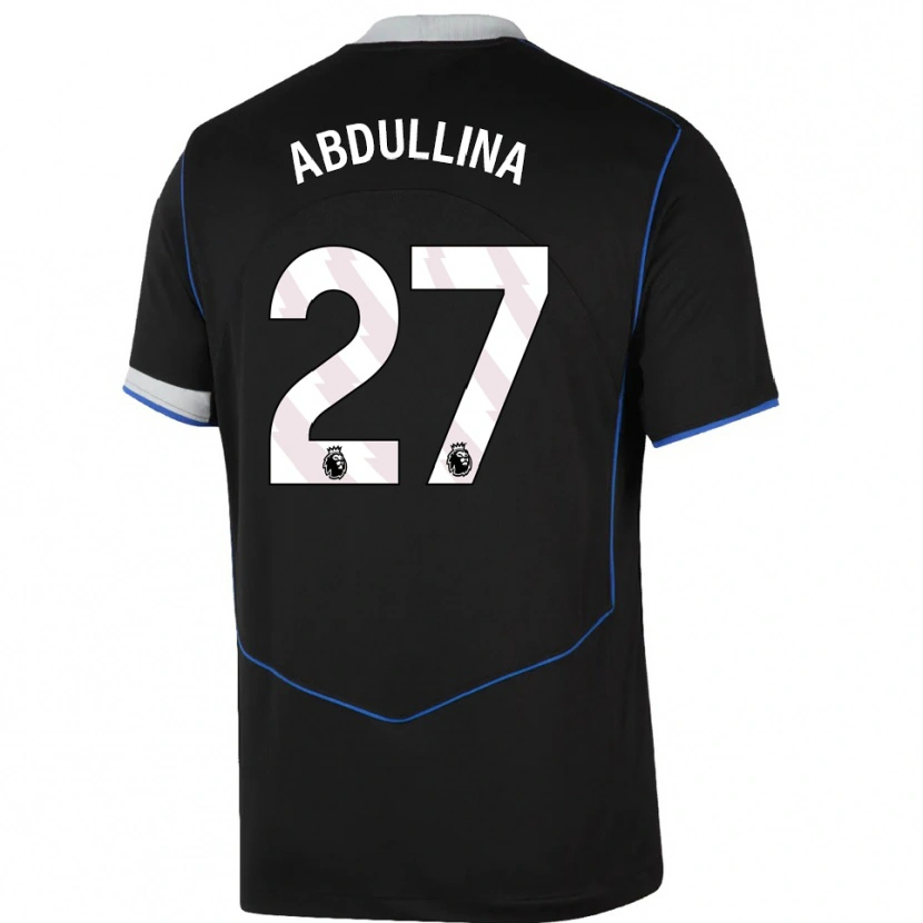 Danxen Mænd Alsu Abdullina #27 Sort Blå Sølv Tredje Sæt Spillertrøjer 2025/26 Trøje T-Shirt