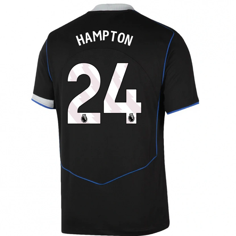 Danxen Mænd Hannah Hampton #24 Sort Blå Sølv Tredje Sæt Spillertrøjer 2025/26 Trøje T-Shirt