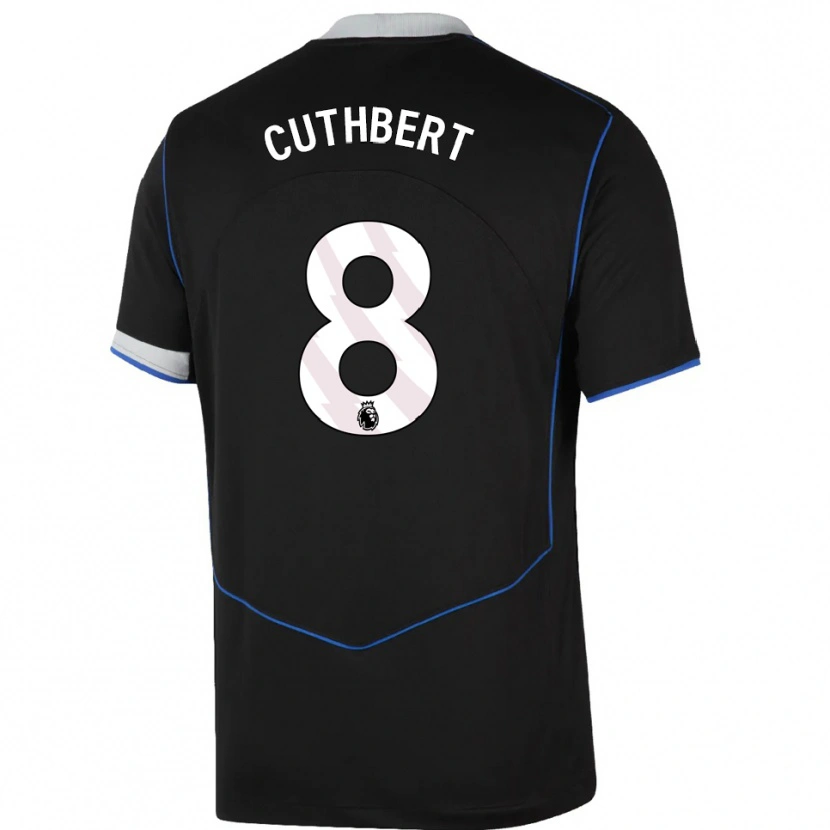 Danxen Mænd Erin Cuthbert #8 Sort Blå Sølv Tredje Sæt Spillertrøjer 2025/26 Trøje T-Shirt