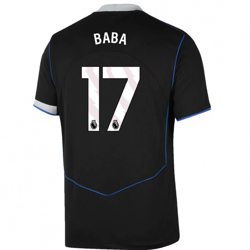 Danxen Mænd Abdul-Rahman Baba #17 Sort Blå Sølv Tredje Sæt Spillertrøjer 2025/26 Trøje T-Shirt