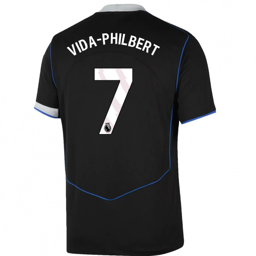 Danxen Mænd Joel Philbert #7 Sort Blå Sølv Tredje Sæt Spillertrøjer 2025/26 Trøje T-Shirt