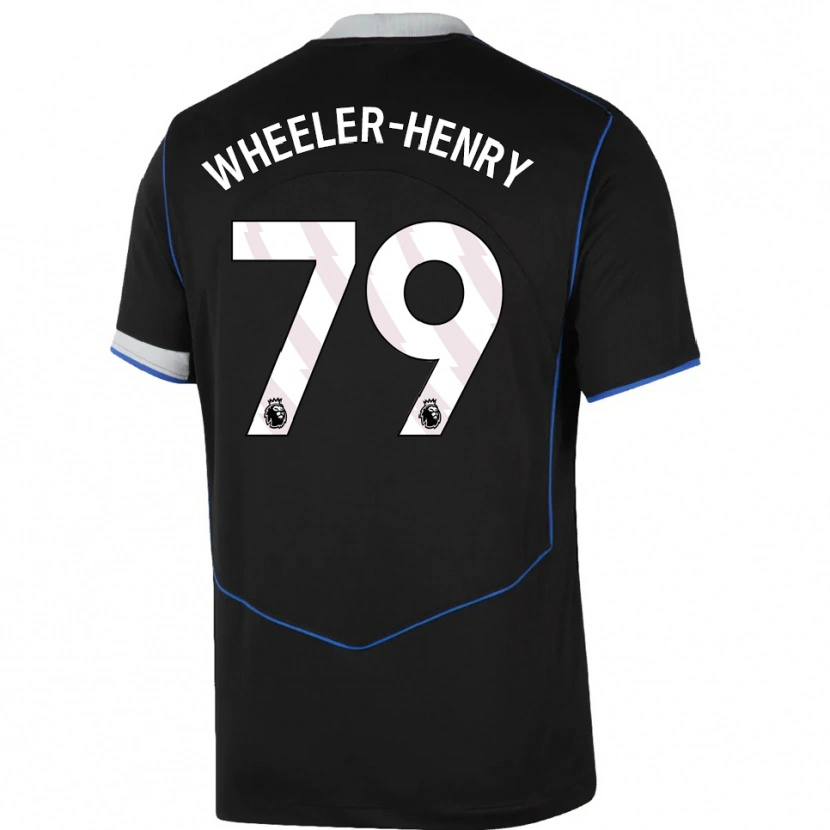 Danxen Mænd Joseph Wheeler-Henry #79 Sort Blå Sølv Tredje Sæt Spillertrøjer 2025/26 Trøje T-Shirt
