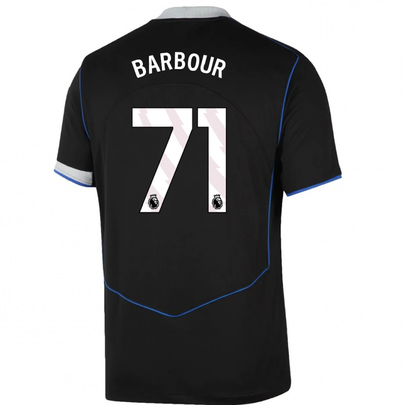 Danxen Mænd Kobe Barbour #71 Sort Blå Sølv Tredje Sæt Spillertrøjer 2025/26 Trøje T-Shirt