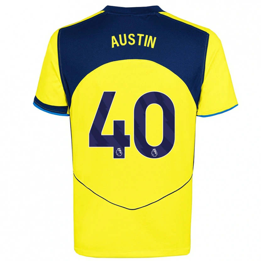 Danxen Mænd Brandon Austin #40 Gul Navy Tredje Sæt Spillertrøjer 2025/26 Trøje T-Shirt