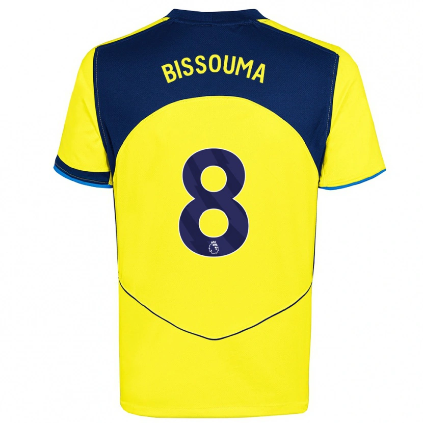 Danxen Mænd Yves Bissouma #8 Gul Navy Tredje Sæt Spillertrøjer 2025/26 Trøje T-Shirt