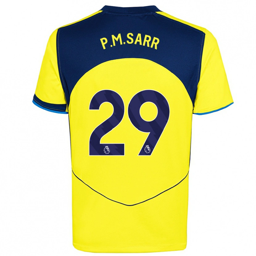 Danxen Mænd Pape Matar Sarr #29 Gul Navy Tredje Sæt Spillertrøjer 2025/26 Trøje T-Shirt