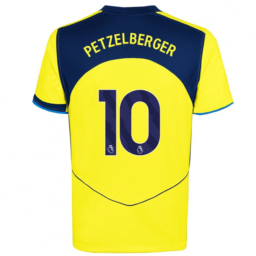 Danxen Mænd Ramona Petzelberger #10 Gul Navy Tredje Sæt Spillertrøjer 2025/26 Trøje T-Shirt