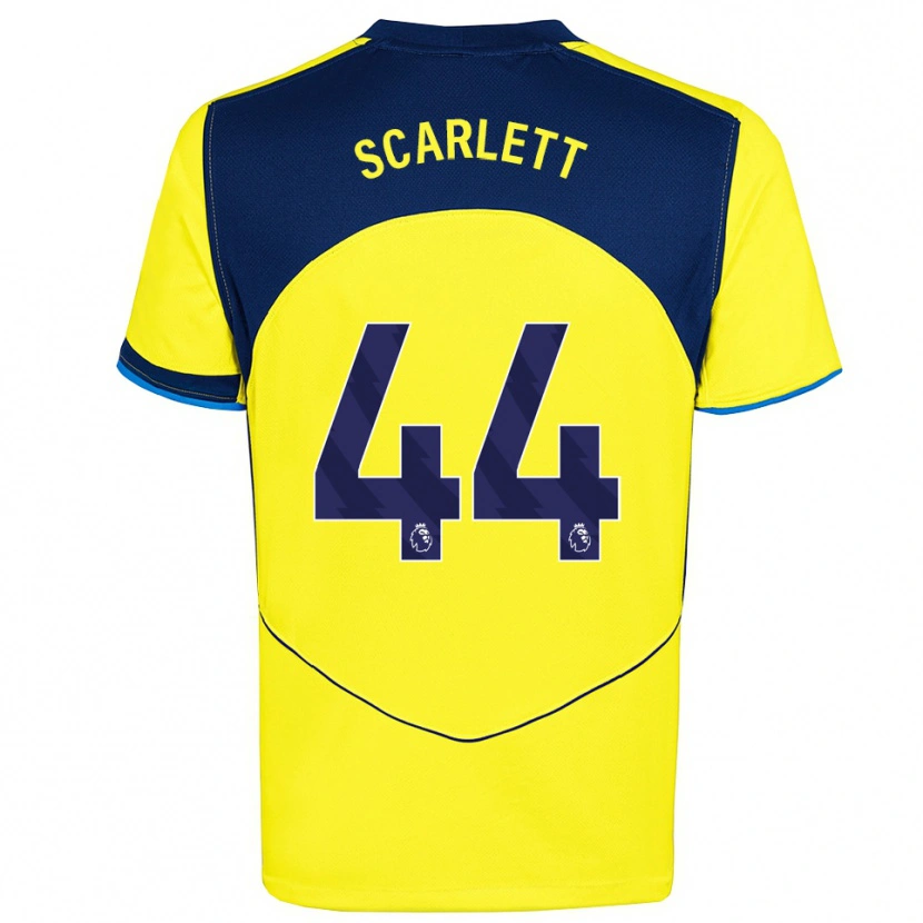Danxen Mænd Dane Scarlett #44 Gul Navy Tredje Sæt Spillertrøjer 2025/26 Trøje T-Shirt