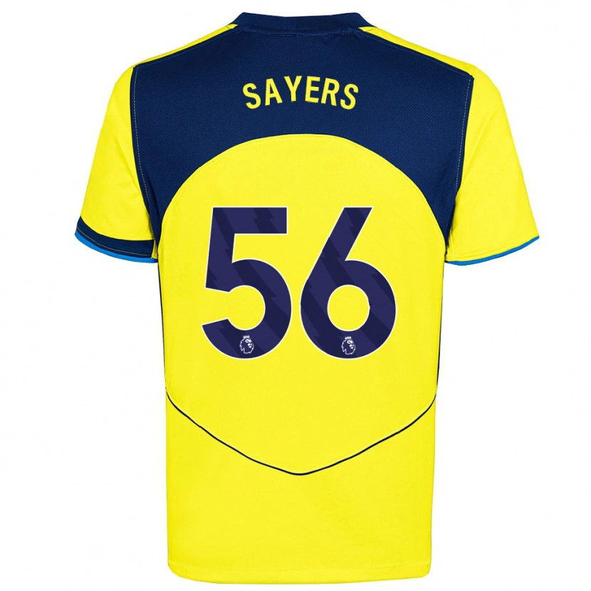 Danxen Mænd Charlie Sayers #56 Gul Navy Tredje Sæt Spillertrøjer 2025/26 Trøje T-Shirt