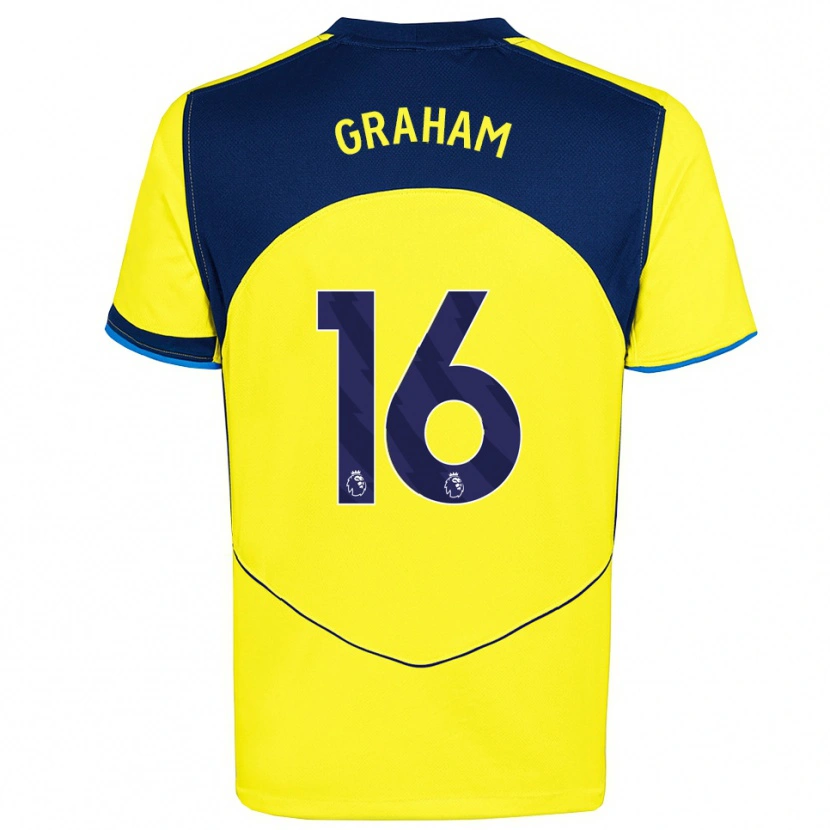 Danxen Mænd Kit Graham #16 Gul Navy Tredje Sæt Spillertrøjer 2025/26 Trøje T-Shirt
