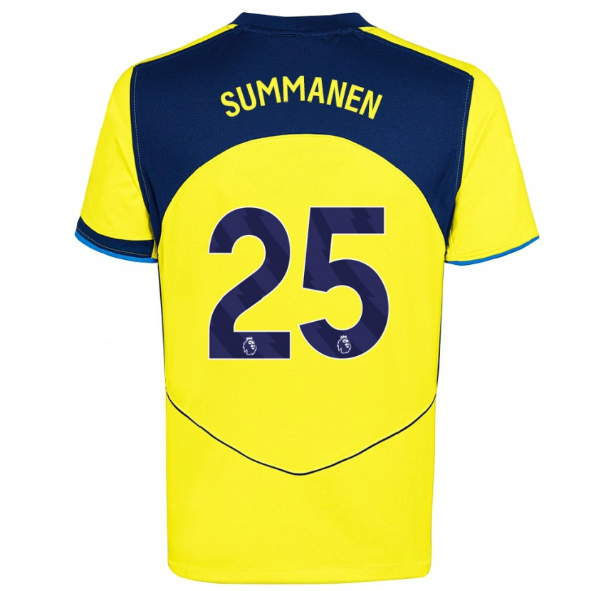 Danxen Mænd Eveliina Summanen #25 Gul Navy Tredje Sæt Spillertrøjer 2025/26 Trøje T-Shirt