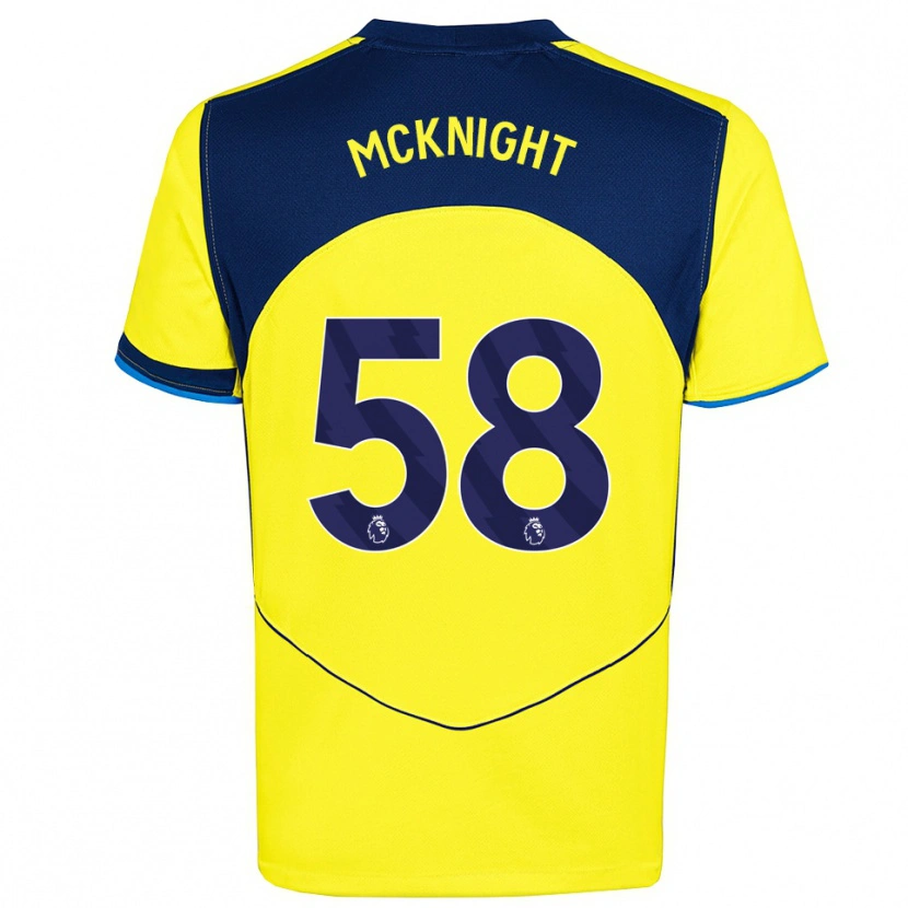 Danxen Mænd Maxwell Mcknight #58 Gul Navy Tredje Sæt Spillertrøjer 2025/26 Trøje T-Shirt