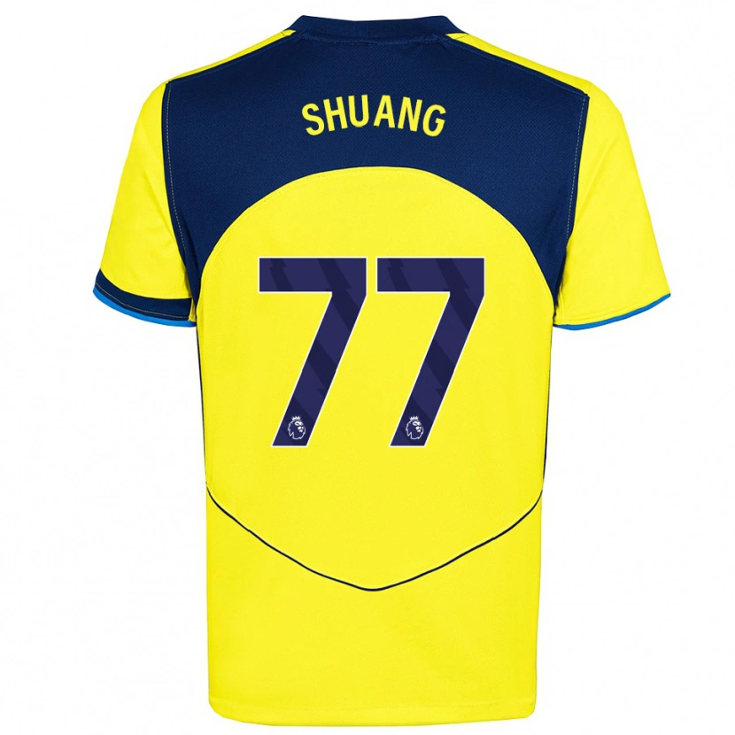 Danxen Mænd Wang Shuang #77 Gul Navy Tredje Sæt Spillertrøjer 2025/26 Trøje T-Shirt