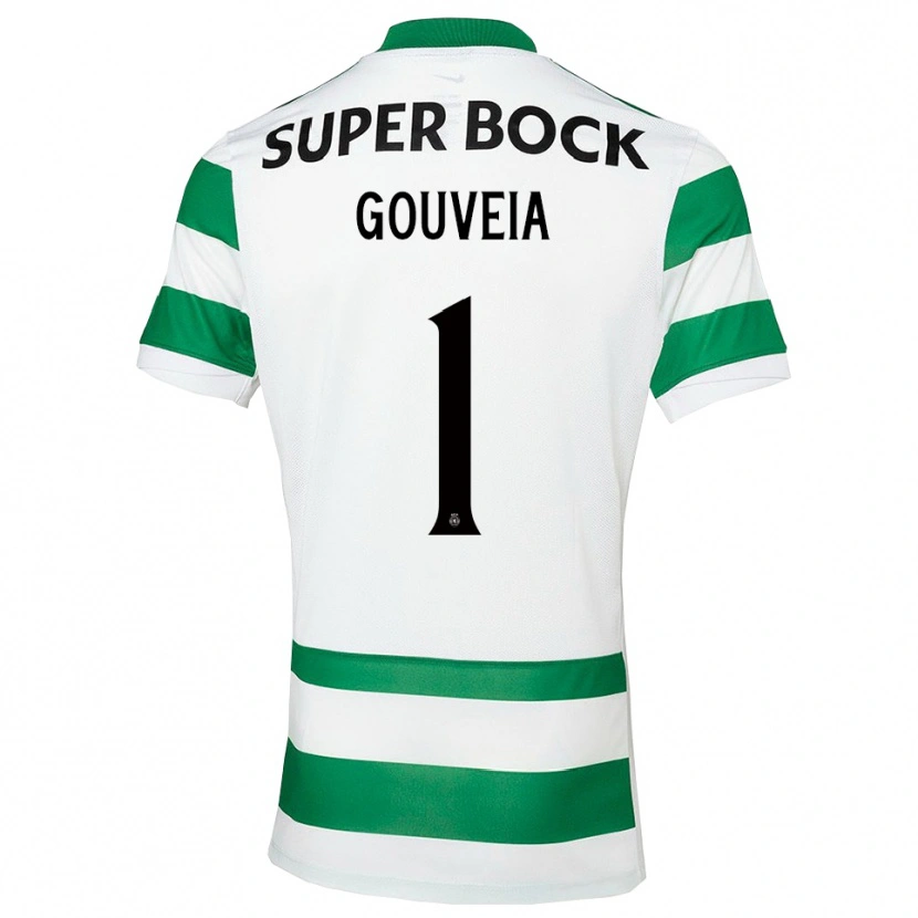Danxen Kvinder Miguel Gouveia #1 Grøn Hvid Hjemmebane Spillertrøjer 2025/26 Trøje T-Shirt