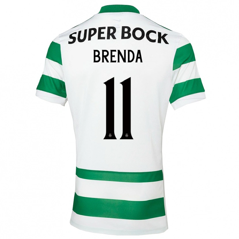 Danxen Kvinder Brenda Pérez Soler #11 Grøn Hvid Hjemmebane Spillertrøjer 2025/26 Trøje T-Shirt
