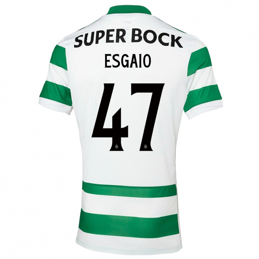 Danxen Kvinder Ricardo Esgaio #47 Grøn Hvid Hjemmebane Spillertrøjer 2025/26 Trøje T-Shirt