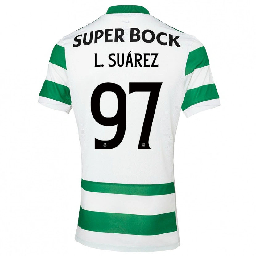 Danxen Kvinder Luis Suárez #97 Grøn Hvid Hjemmebane Spillertrøjer 2025/26 Trøje T-Shirt