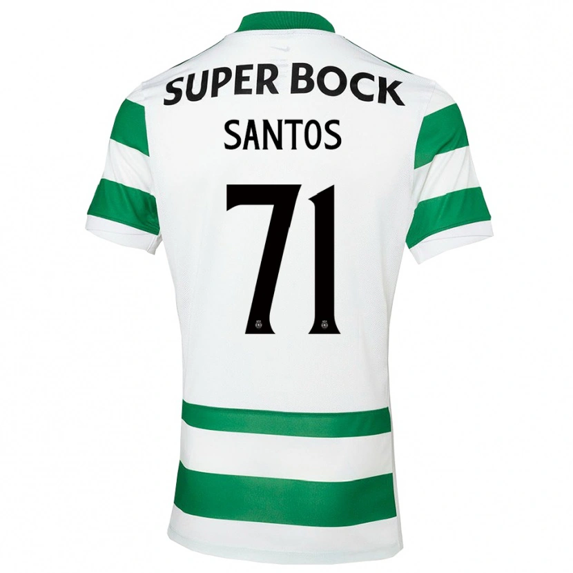 Danxen Kvinder Denilson Santos #71 Grøn Hvid Hjemmebane Spillertrøjer 2025/26 Trøje T-Shirt