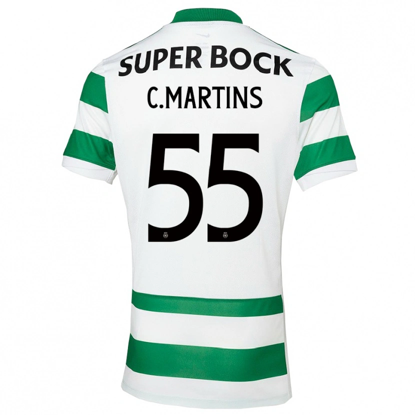 Danxen Kvinder Carolina Martins #55 Grøn Hvid Hjemmebane Spillertrøjer 2025/26 Trøje T-Shirt