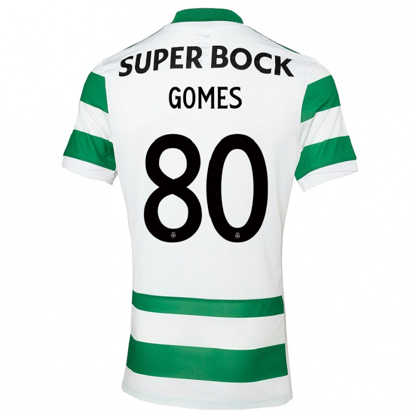 Danxen Kvinder Luís Gomes #80 Grøn Hvid Hjemmebane Spillertrøjer 2025/26 Trøje T-Shirt