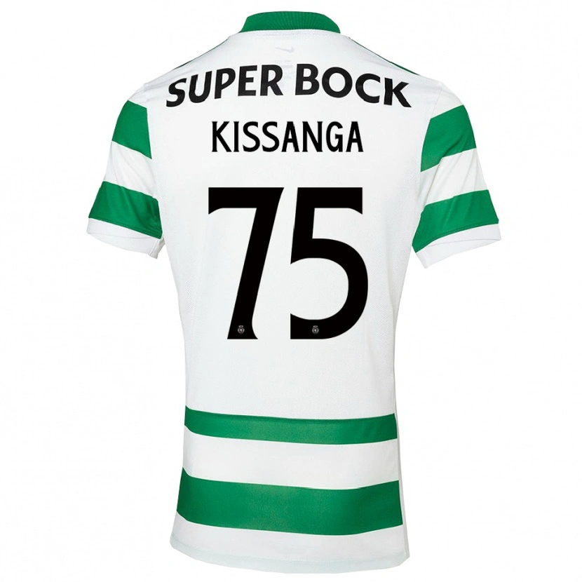 Danxen Kvinder Manuel Kissanga #75 Grøn Hvid Hjemmebane Spillertrøjer 2025/26 Trøje T-Shirt
