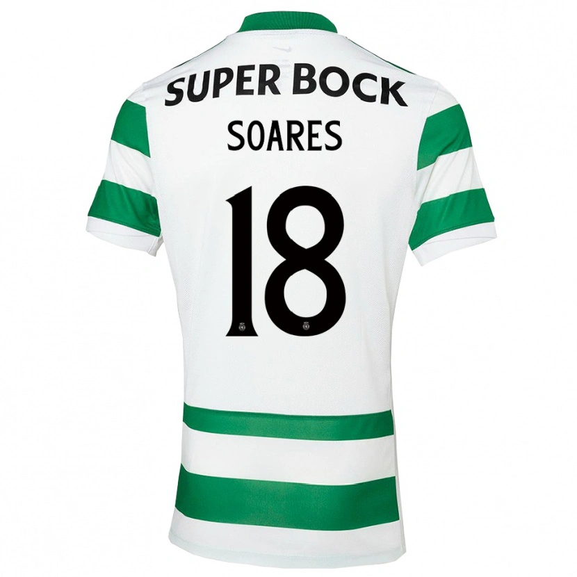 Danxen Kvinder Simão Soares #18 Grøn Hvid Hjemmebane Spillertrøjer 2025/26 Trøje T-Shirt