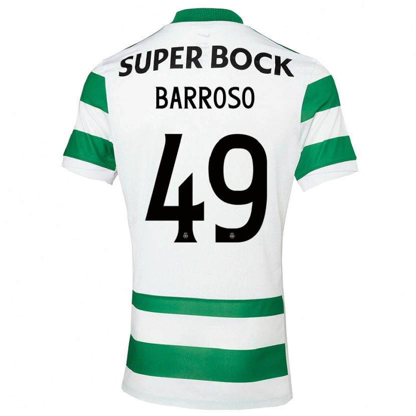 Danxen Kvinder Leonardo Barroso #49 Grøn Hvid Hjemmebane Spillertrøjer 2025/26 Trøje T-Shirt