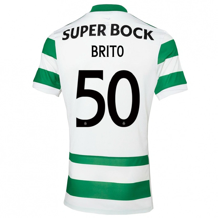 Danxen Kvinder Alexandre Brito #50 Grøn Hvid Hjemmebane Spillertrøjer 2025/26 Trøje T-Shirt