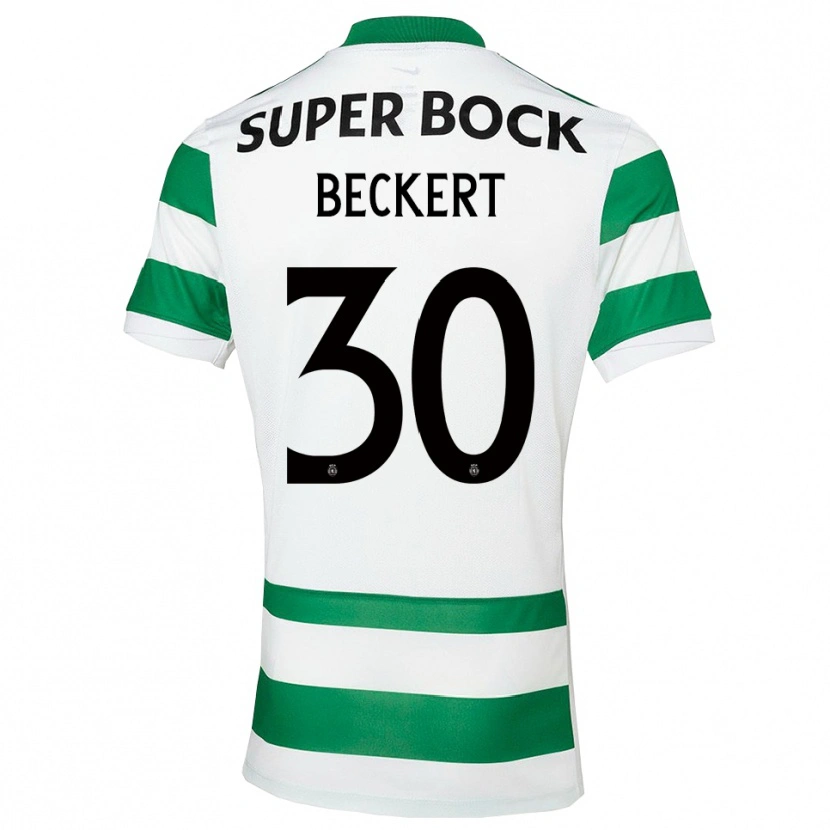 Danxen Kvinder Carolina Beckert #30 Grøn Hvid Hjemmebane Spillertrøjer 2025/26 Trøje T-Shirt