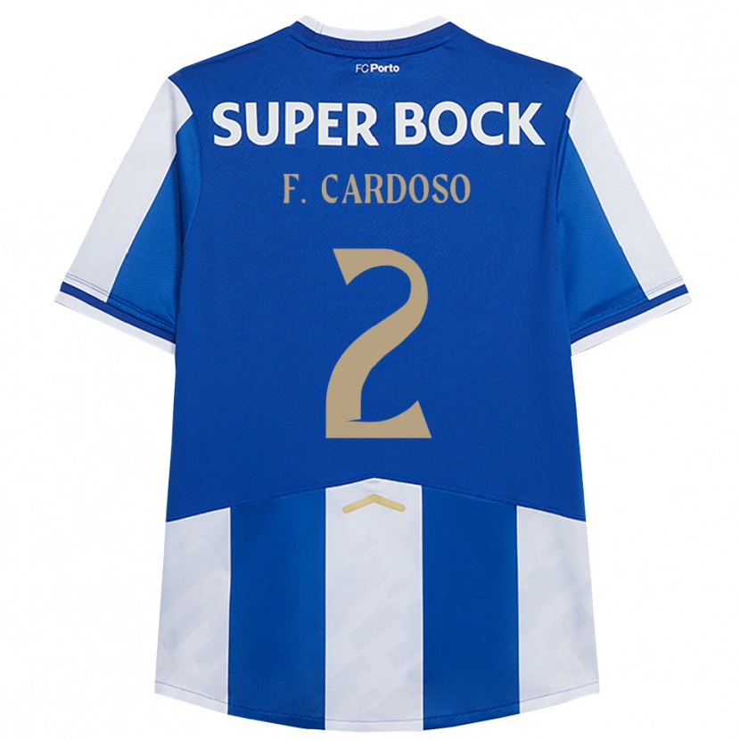 Danxen Kvinder Fábio Cardoso #2 Blå Hvid Hjemmebane Spillertrøjer 2025/26 Trøje T-Shirt