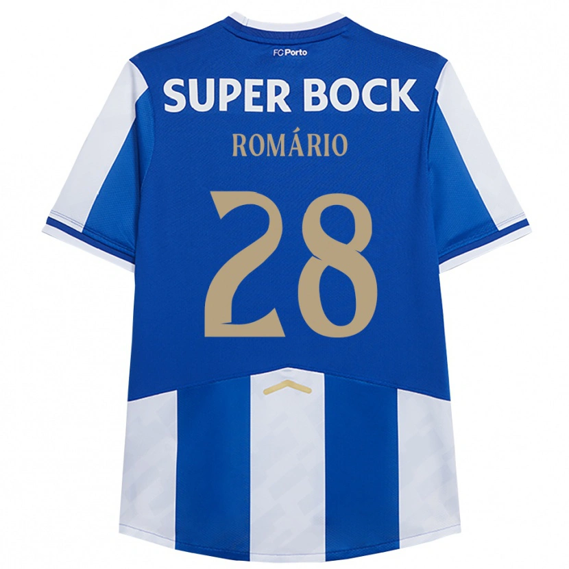Danxen Kvinder Romário Baró #28 Blå Hvid Hjemmebane Spillertrøjer 2025/26 Trøje T-Shirt