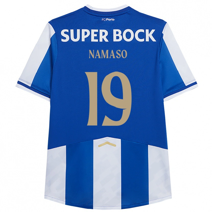 Danxen Kvinder Danny Namaso #19 Blå Hvid Hjemmebane Spillertrøjer 2025/26 Trøje T-Shirt