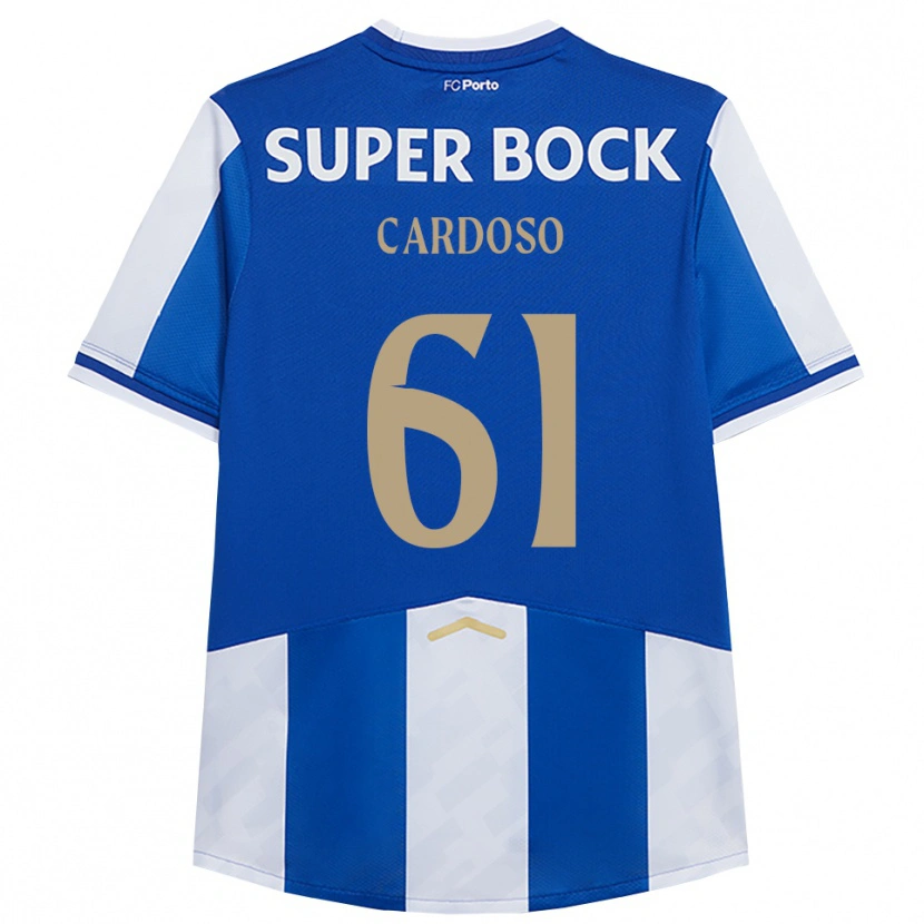 Danxen Kvinder Ivan Cardoso #61 Blå Hvid Hjemmebane Spillertrøjer 2025/26 Trøje T-Shirt