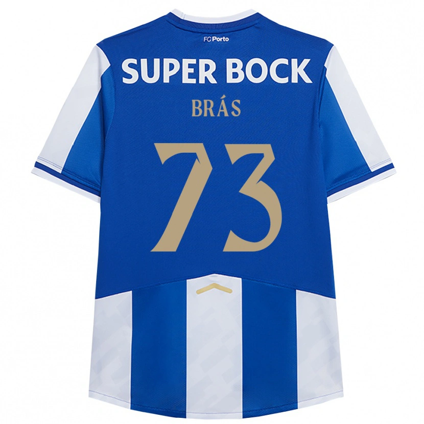 Danxen Kvinder Gabriel Brás #73 Blå Hvid Hjemmebane Spillertrøjer 2025/26 Trøje T-Shirt