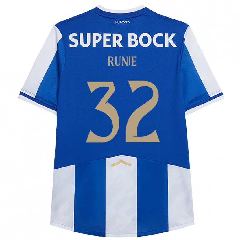 Danxen Kvinder Roko Runje #32 Blå Hvid Hjemmebane Spillertrøjer 2025/26 Trøje T-Shirt