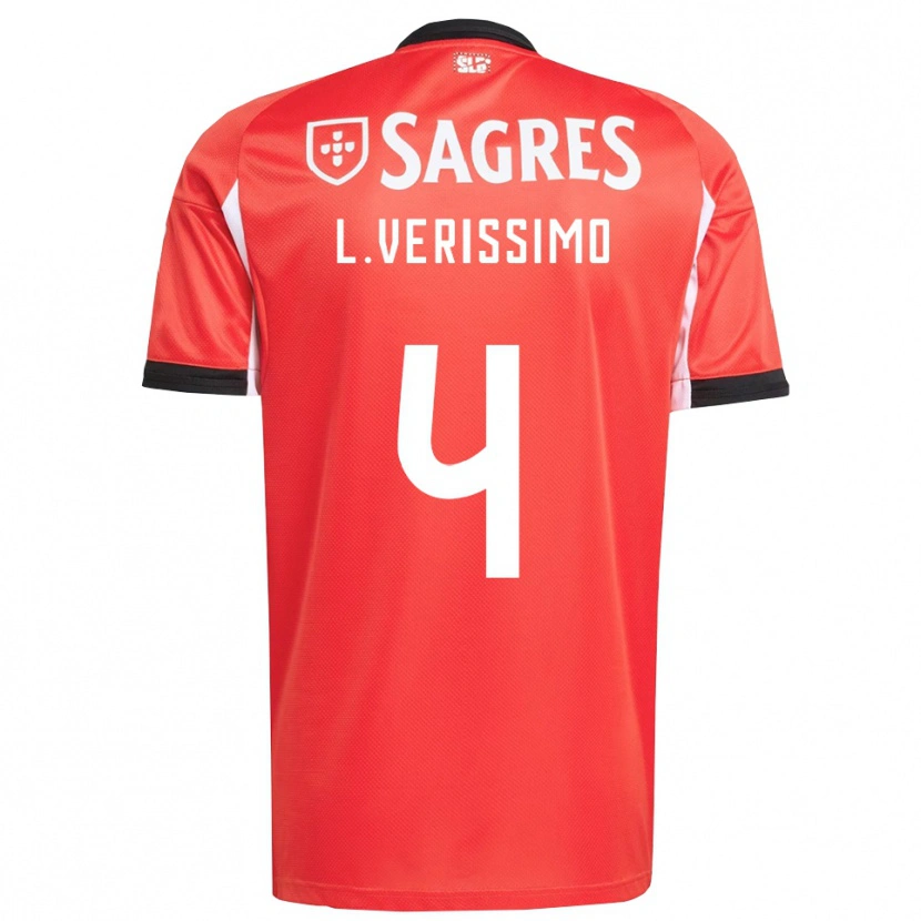 Danxen Kvinder Lucas Verissimo #4 Rød Hvid Hjemmebane Spillertrøjer 2025/26 Trøje T-Shirt
