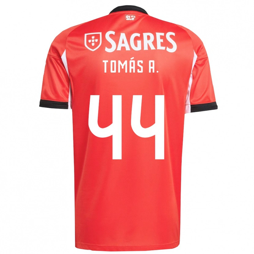 Danxen Kvinder Tomás Araújo #44 Rød Hvid Hjemmebane Spillertrøjer 2025/26 Trøje T-Shirt
