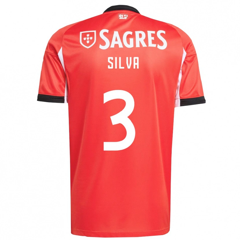 Danxen Kvinder Joana Silva #3 Rød Hvid Hjemmebane Spillertrøjer 2025/26 Trøje T-Shirt