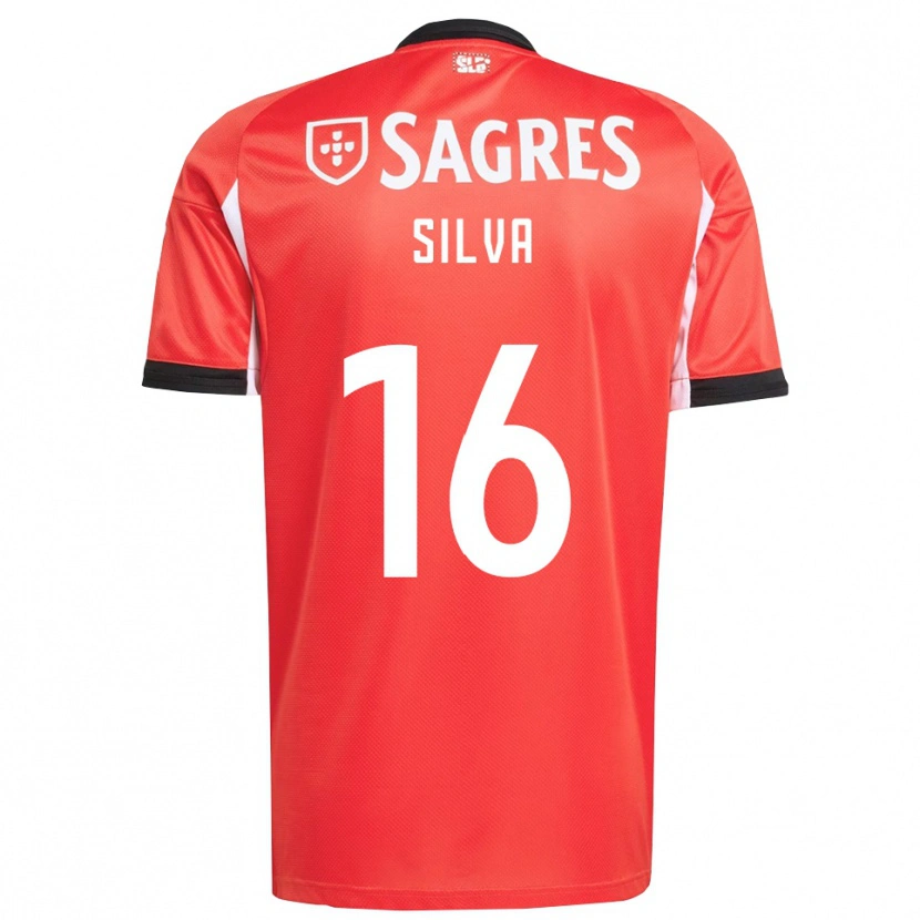 Danxen Kvinder Manu Silva #16 Rød Hvid Hjemmebane Spillertrøjer 2025/26 Trøje T-Shirt