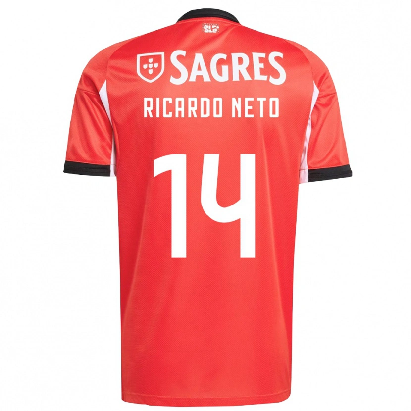 Danxen Kvinder Ricardo Neto #14 Rød Hvid Hjemmebane Spillertrøjer 2025/26 Trøje T-Shirt