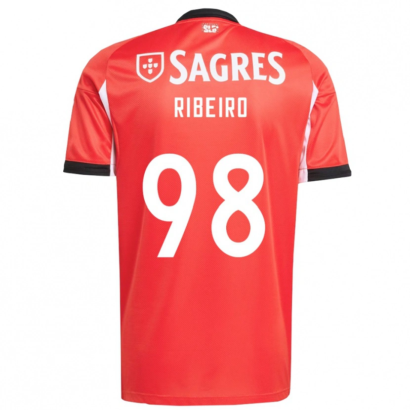 Danxen Kvinder Ricardo Ribeiro #98 Rød Hvid Hjemmebane Spillertrøjer 2025/26 Trøje T-Shirt